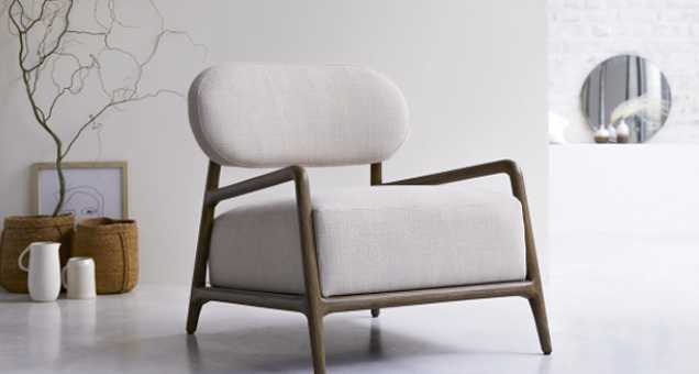 Le fauteuil aux lignes vintage vu sur Tikamoon