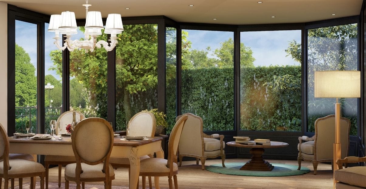 Une véranda chauffée