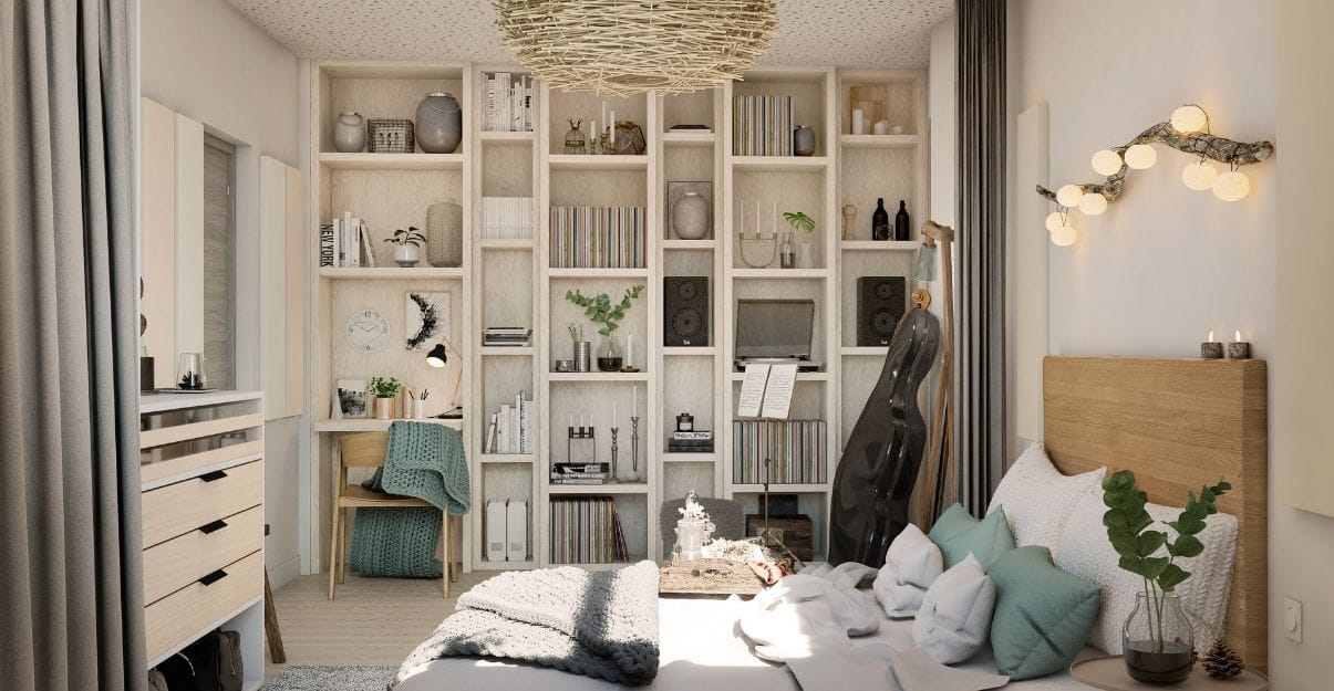 chambre renovation maison scandinave