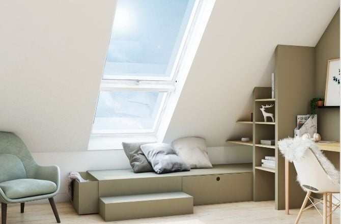 Idée 9 : Des combles aménagés en chambre style scandinave 