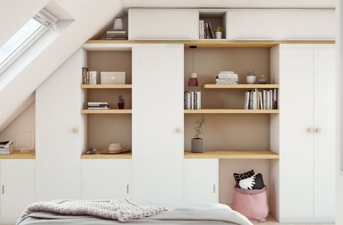 Idée 9 : Des combles aménagés en chambre style scandinave 