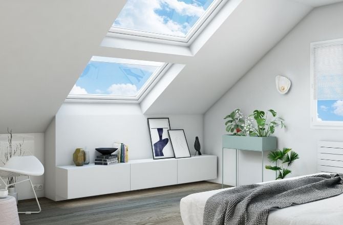 Idée 10 : Des combles aménagés en chambre avec grand dressing