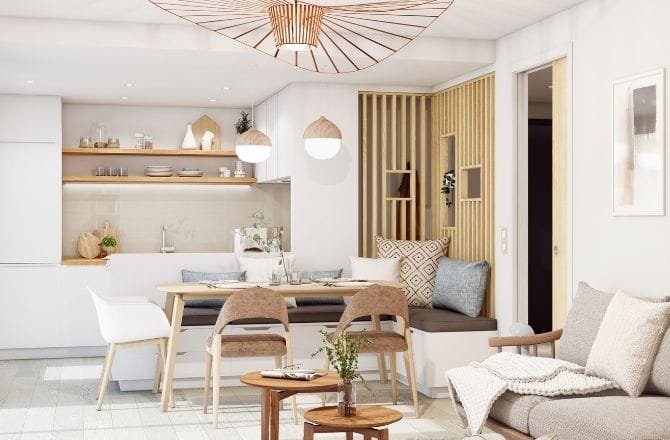  4-  Une entrée plus lumineuse et une cuisine plus lumineuse