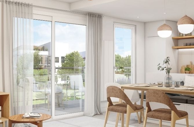  4-  Une entrée plus lumineuse et une cuisine plus lumineuse