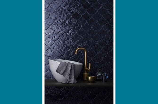 revetement mural salle de bain original