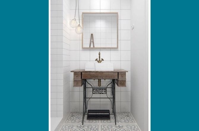 meuble vasque salle de bain original