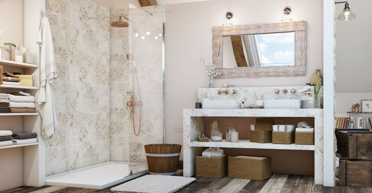 carreaux de ciment campagne chic