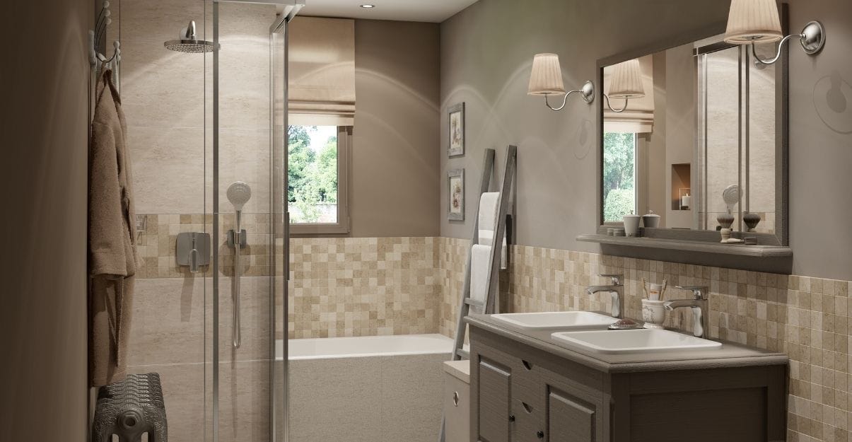 salle de ban campagne chic