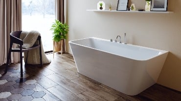 Baignoire semi-îlot murale DAILY