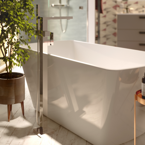 Mitigeur bain-douche pour baignoire îlot DOMINO