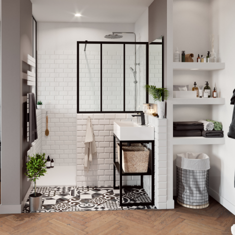 Paroi de douche Concerto Walk verrière