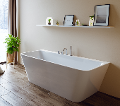 Baignoire semi-îlot murale DAILY