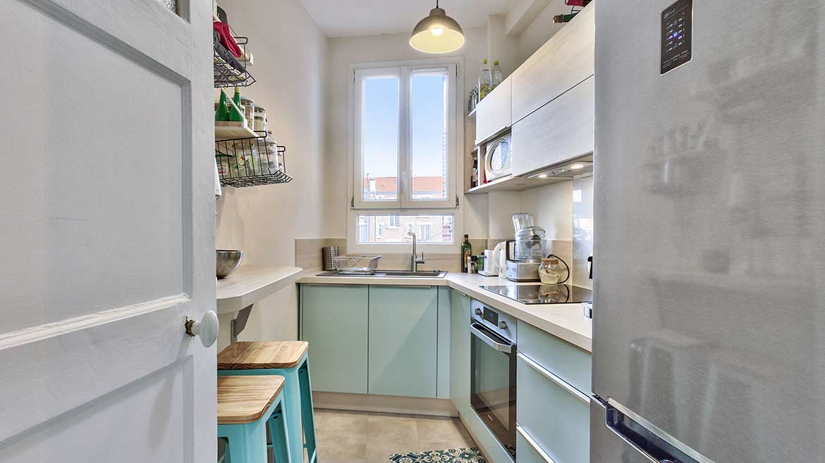 Rénovation d'un appartement de 56 m², vue après