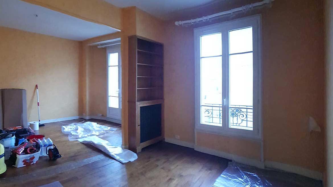 Rénovation d'un appartement de 56 m², vue avant