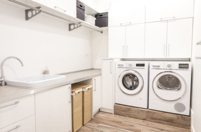 Aménagement d'un sous-sol en buanderie