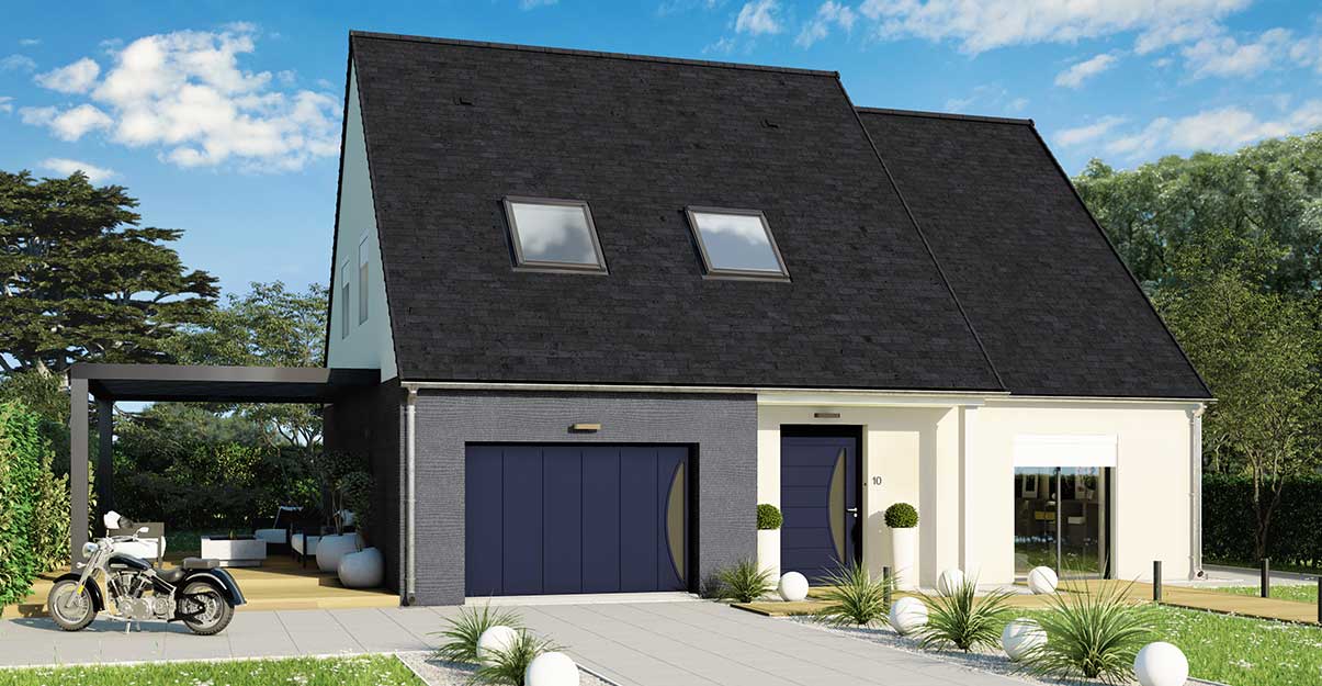 ravalement de la façade d’une maison traditionnelle en style moderne 