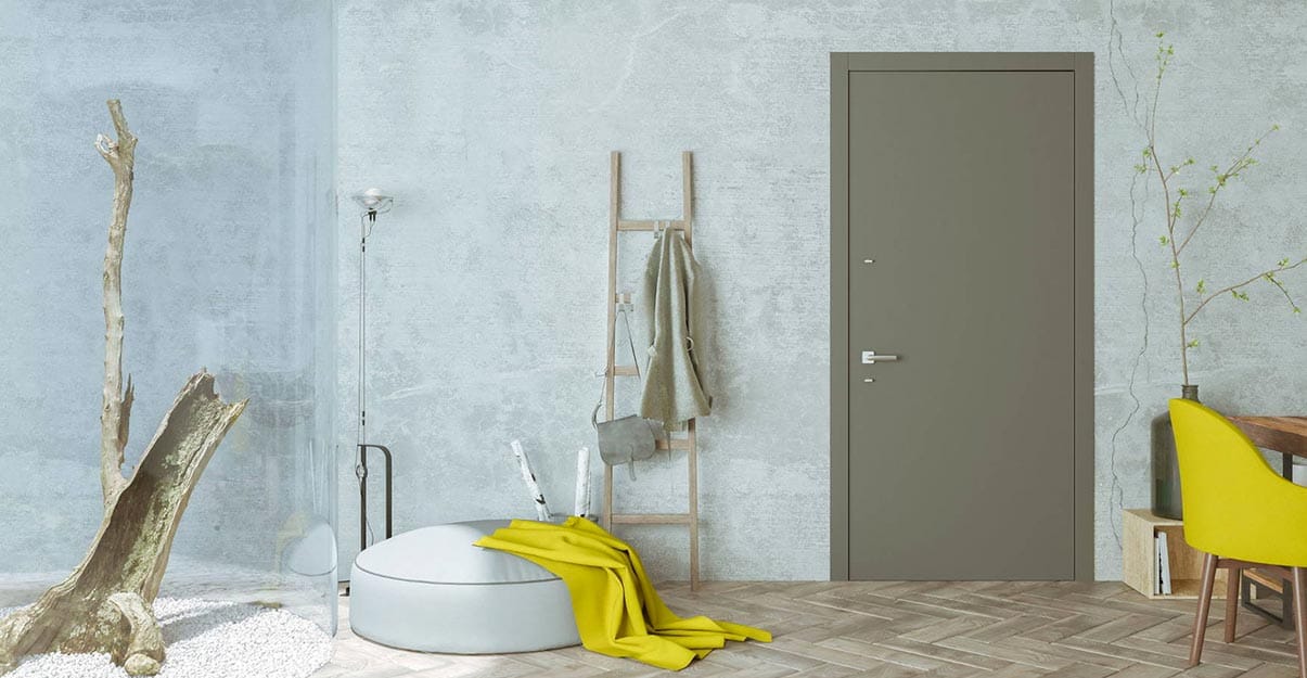 Porte blindée dans un salon