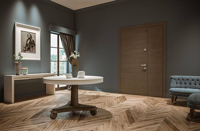 Porte blindée dans un appartement