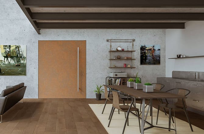 Porte blindée dans un appartement