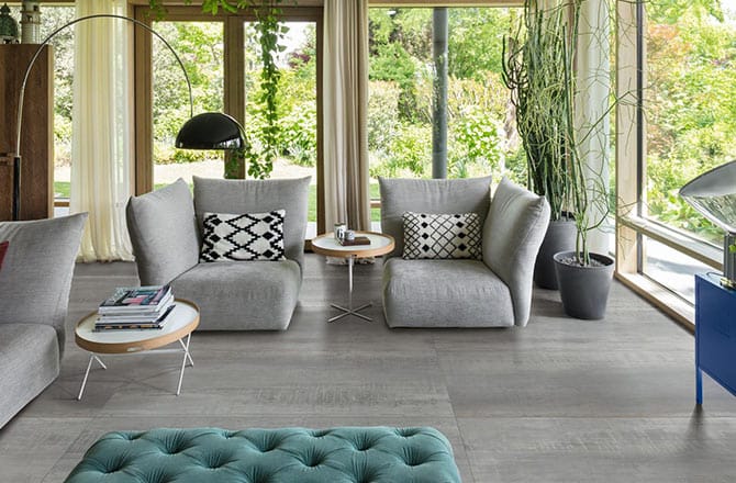 carrelage grand format gris