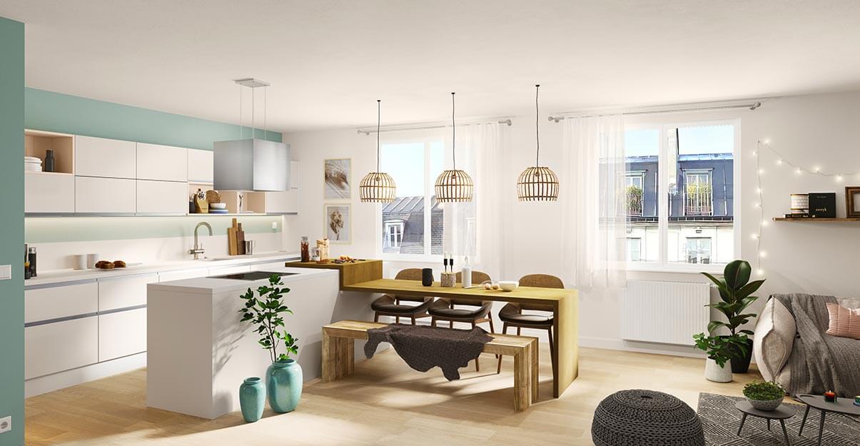 une cuisine au style scandinave