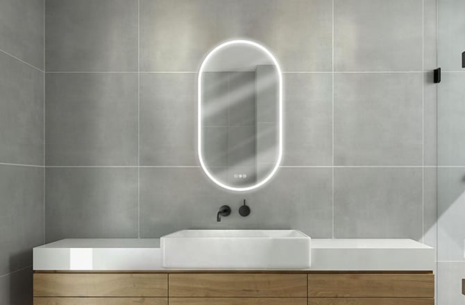 Miroir lumineux LED Oslo oblong Alterna