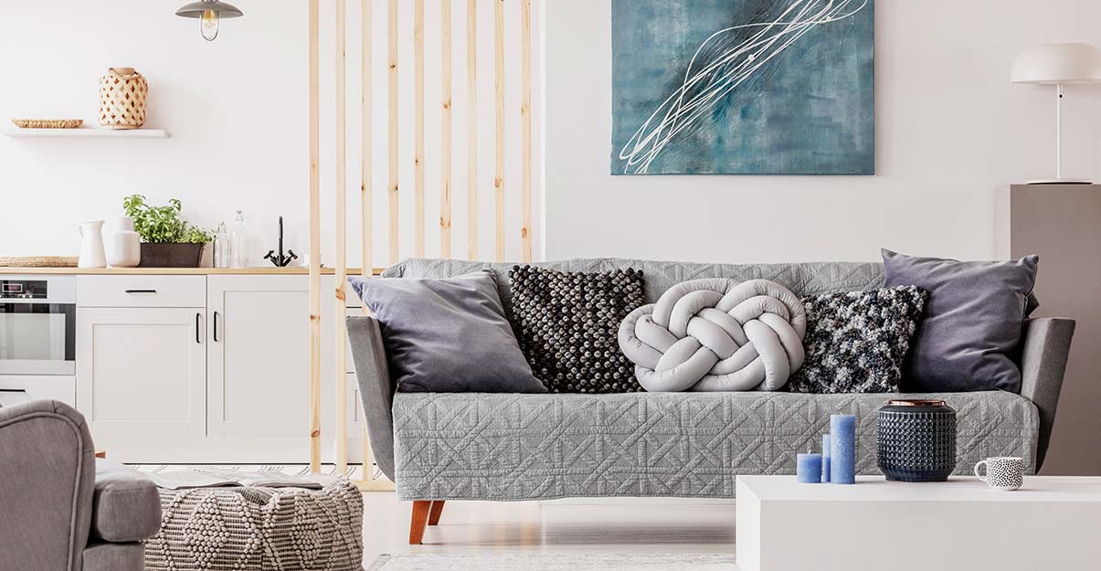 un salon au style scandinave aux couleurs naturelles