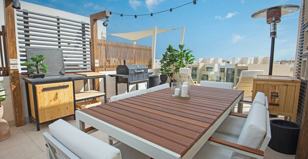 cuisine exterieur sur terrasse