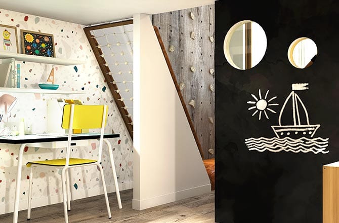 une chambre au style vintage