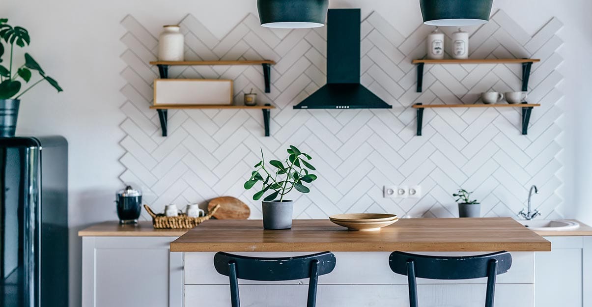 une cuisine au style contemporain vintage