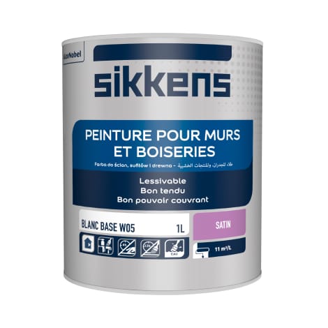 Peinture pour murs et boiseries satin