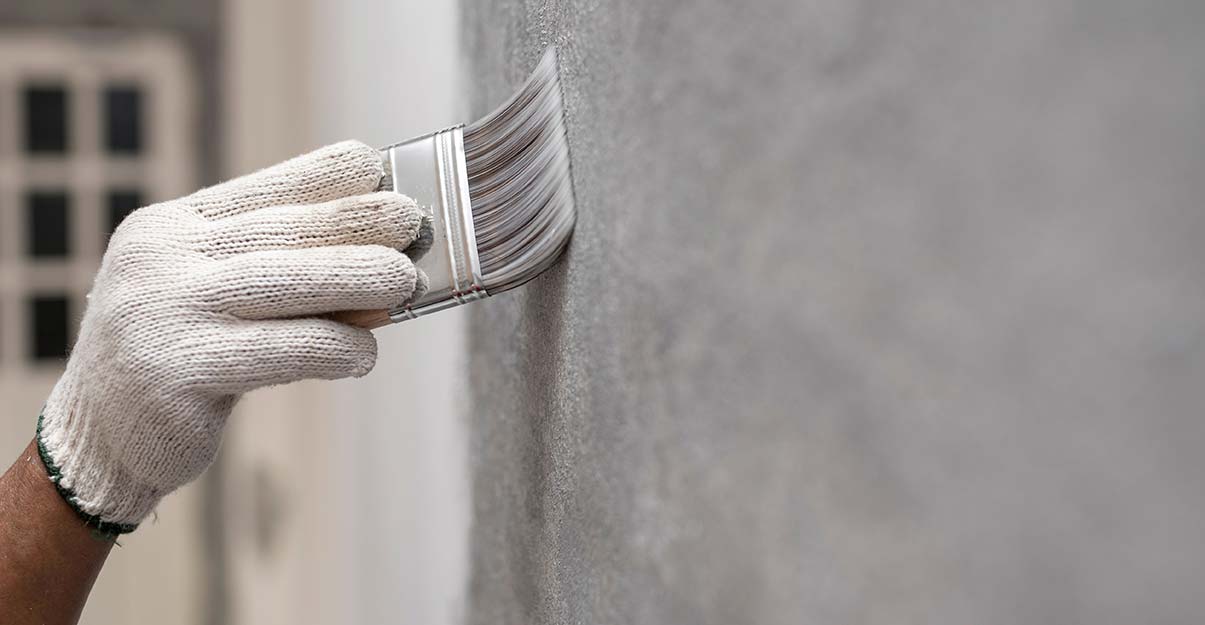 Mise en peinture du béton