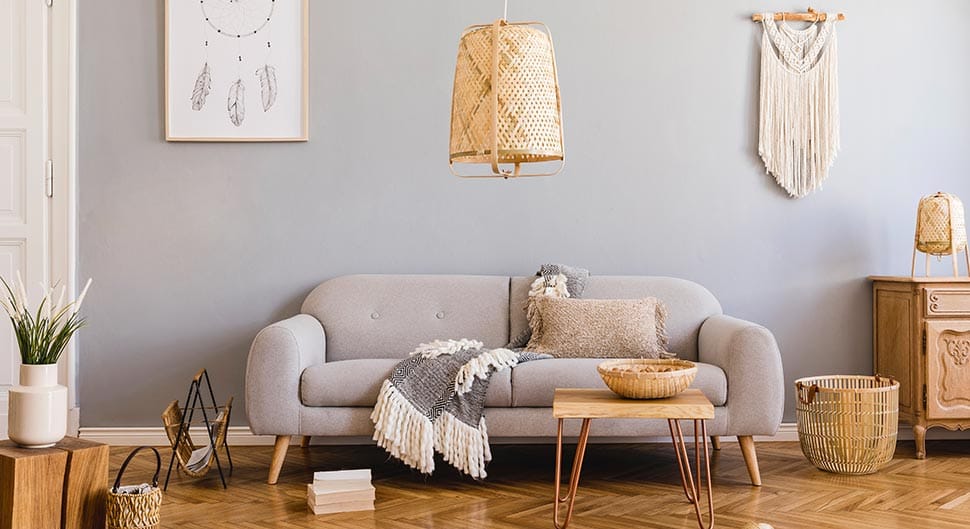 un salon au style bohème