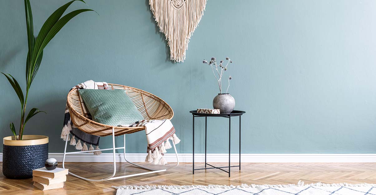 un salon au style bohème ethnique