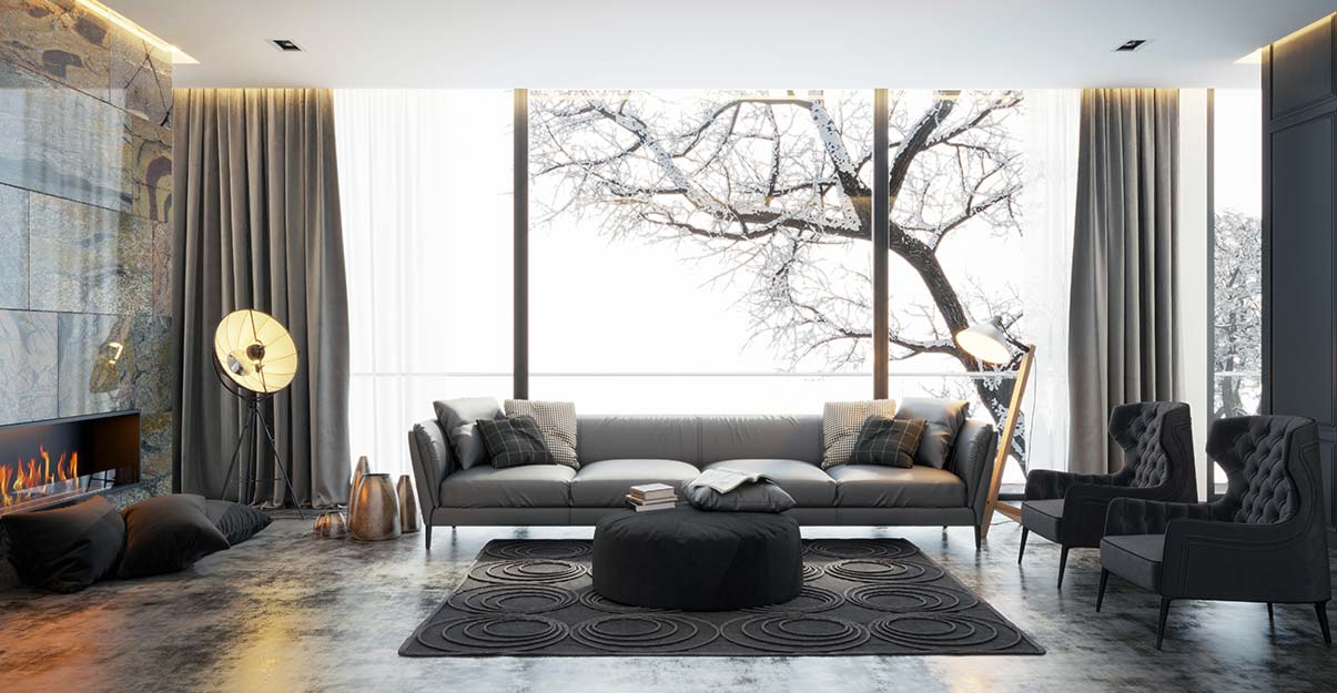 un salon au style contemporain