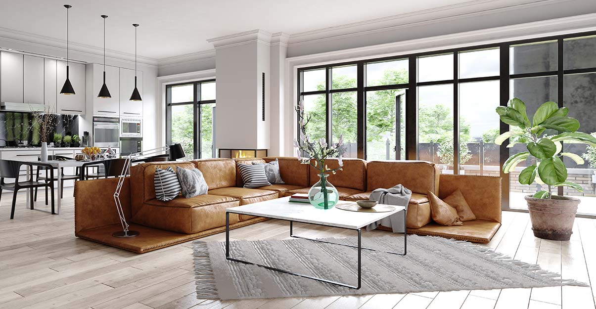 un salon au style contemporain