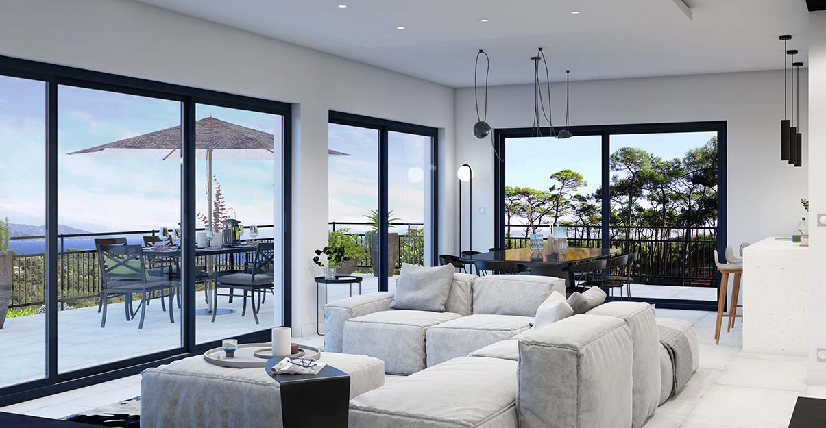 un salon au style contemporain