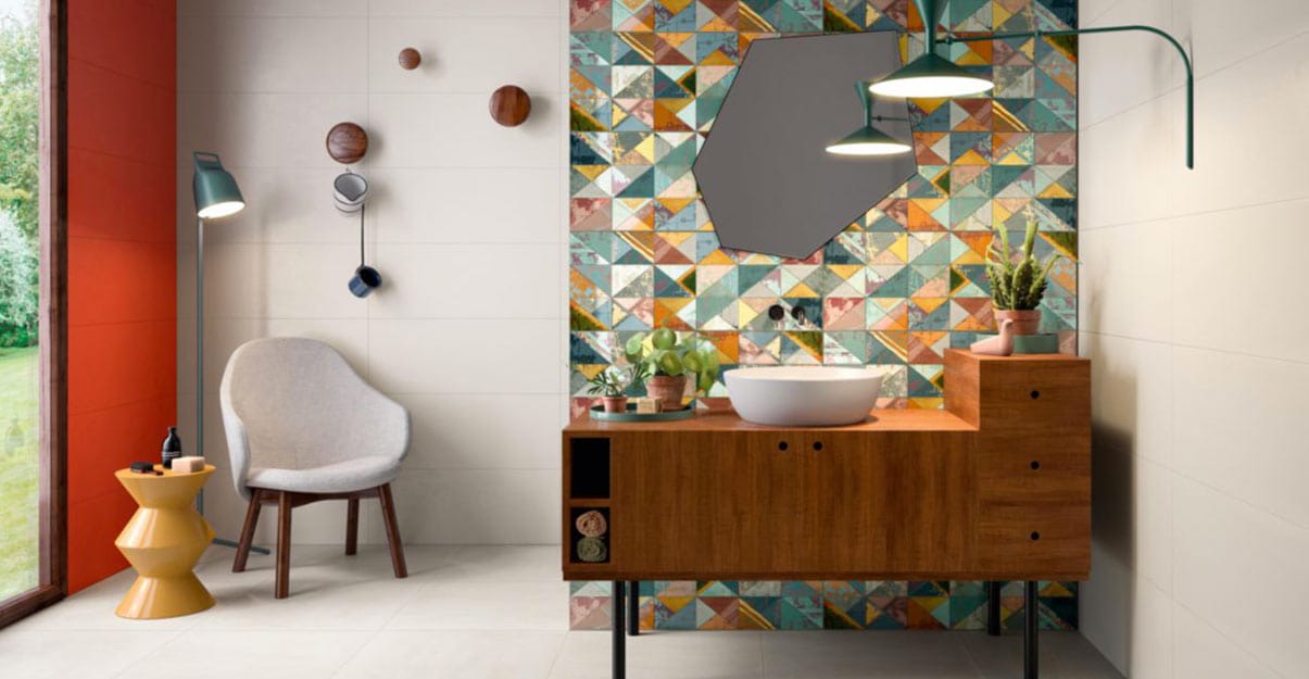 une salle de bain au style vintage