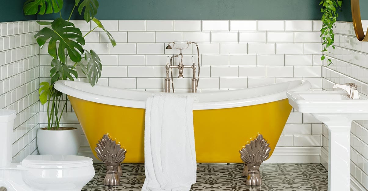 une salle de bain au style vintage