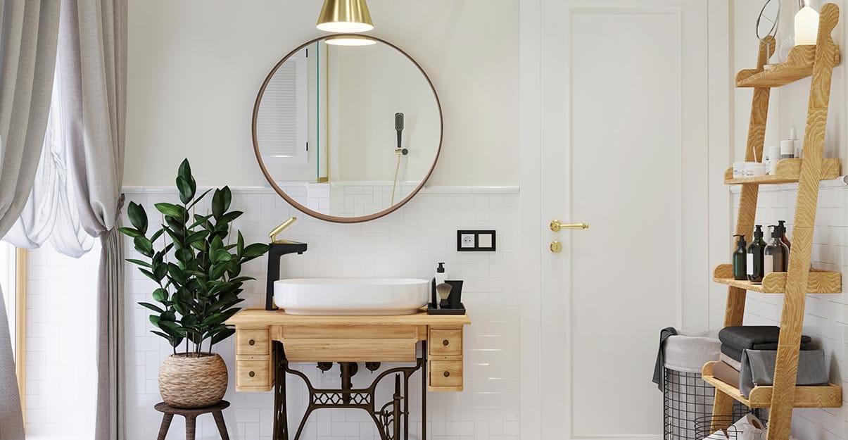 une salle de bain au style vintage