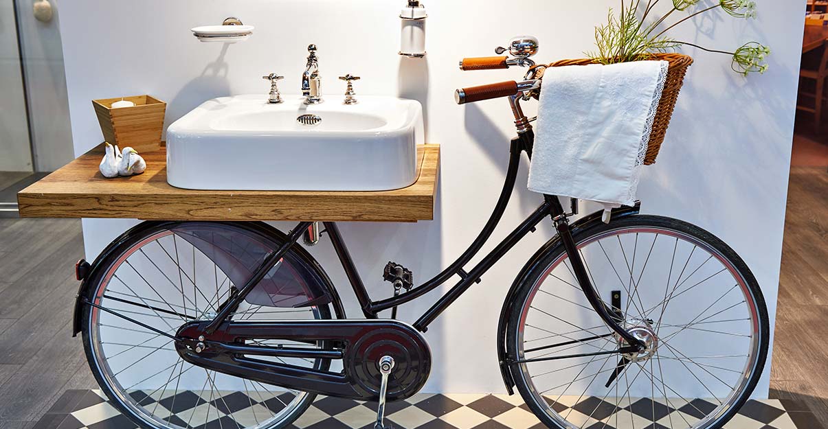 une salle de bain au style vintage