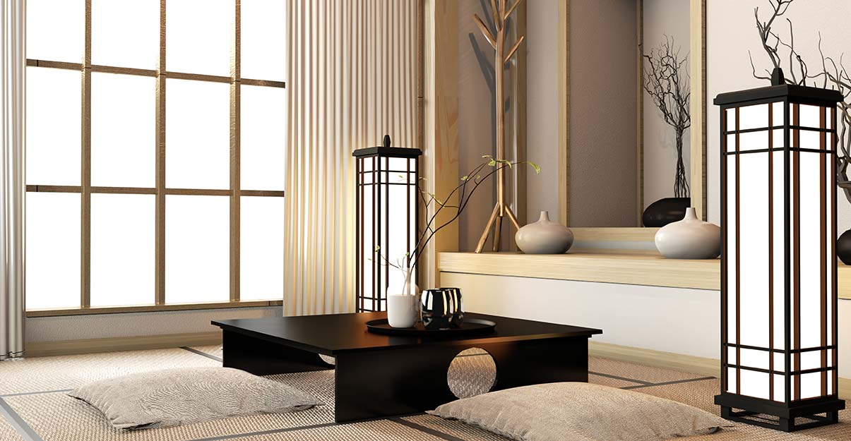 un salon au style japonais