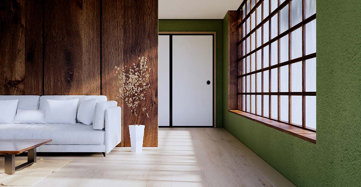 un salon au style japonais