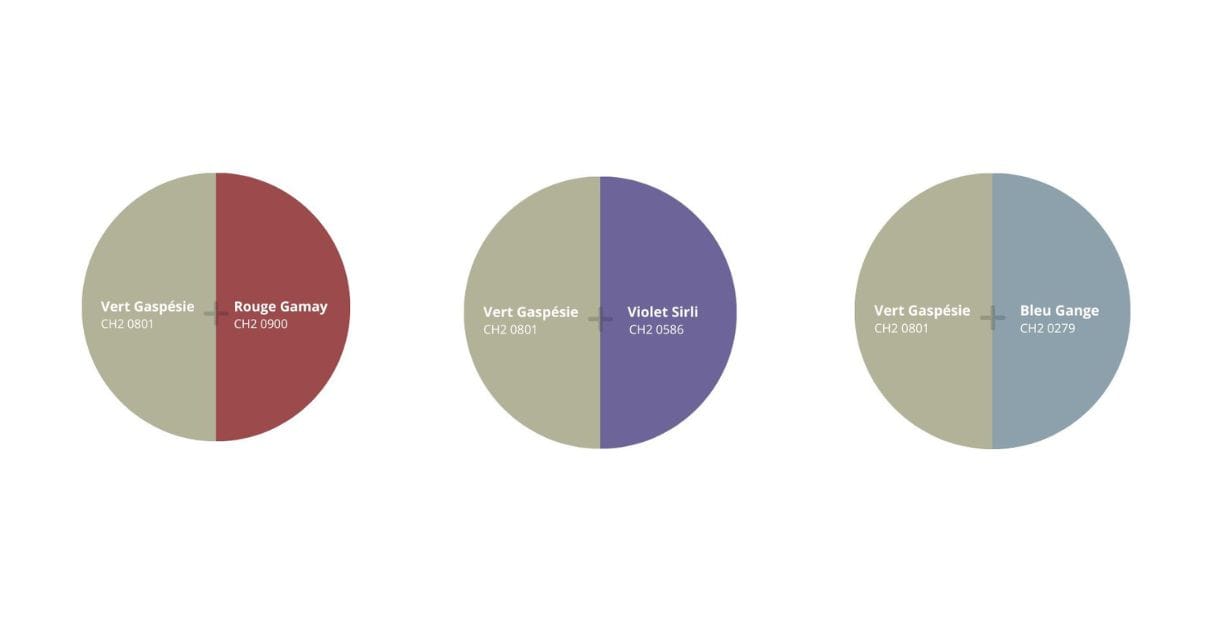 Vert Gaspésie associations de couleurs