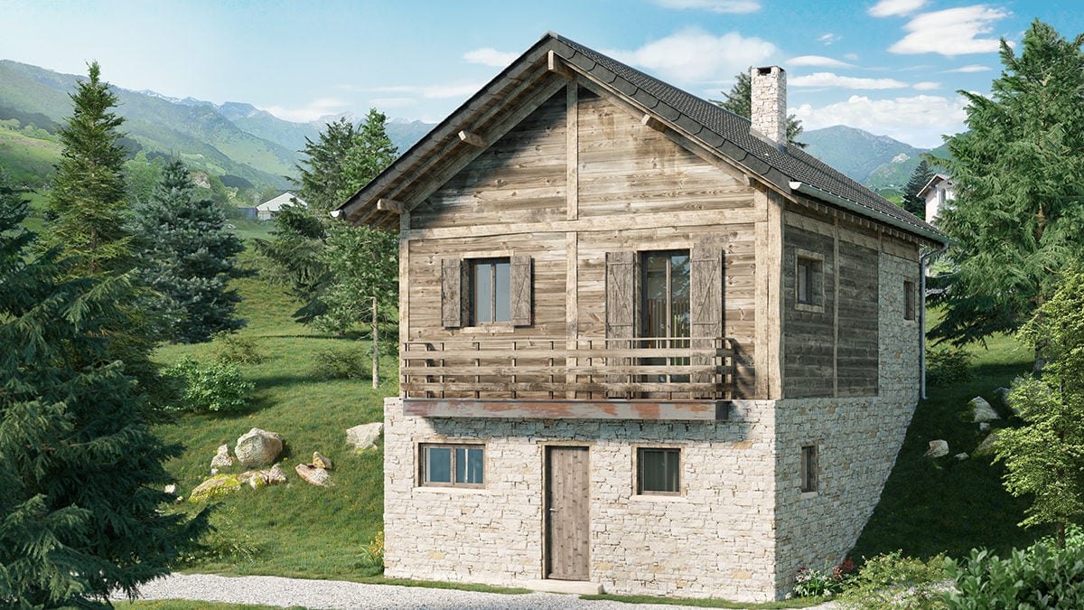 Chalet de montagne avant