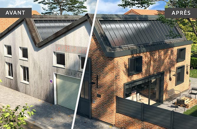 Isolation extérieur avant après
