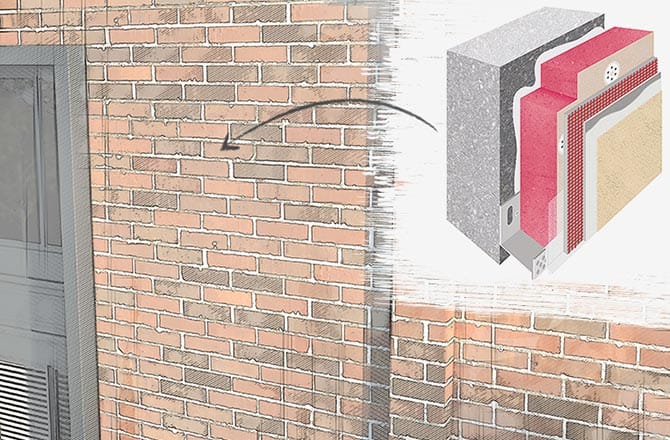 Isolation extérieur avant après