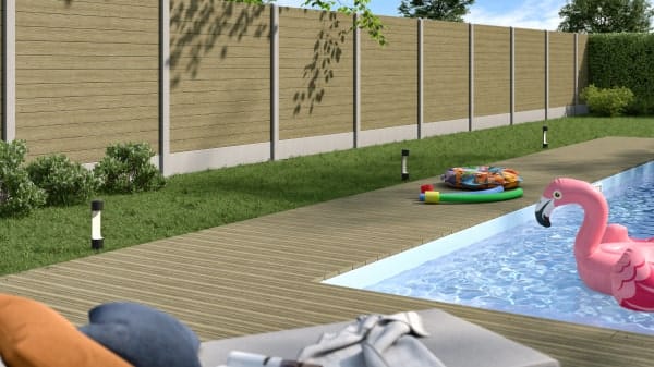 Lame clôture 34x135 en Epicéa traité classe 3.1 coloris Vert