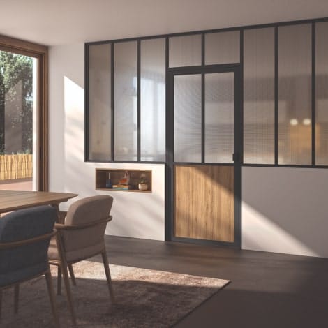 verriere sur mesure avec porte battante