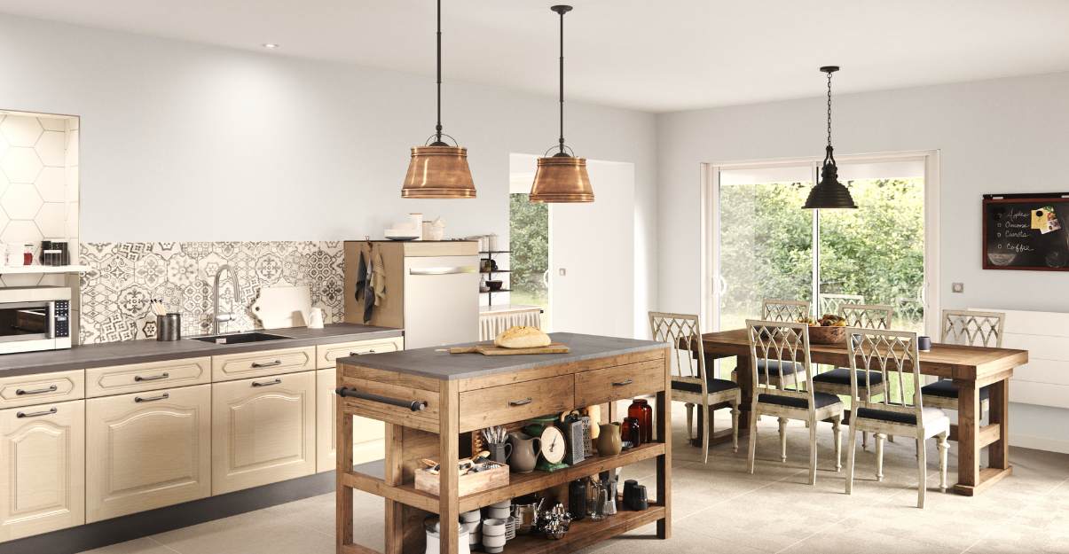 Une cuisine accessible style campagne chic à découvrir sur notre site